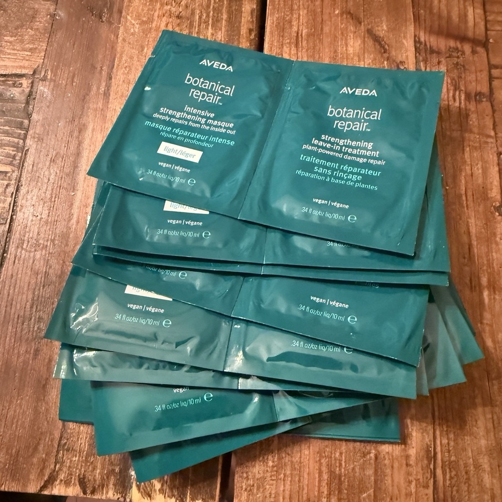Aveda Botanical Repair Masque Light & Leave In Treatment 10 Duo Packs 20 Pieces